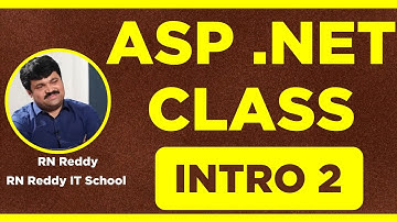 ASP NET Fundamentals Class By RN Reddy Sir Intro 2