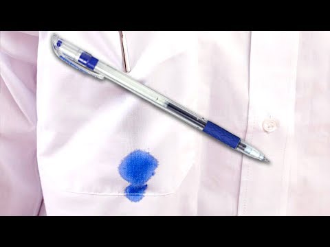 Чем отстирать гелевую ручку с одежды в домашних условиях