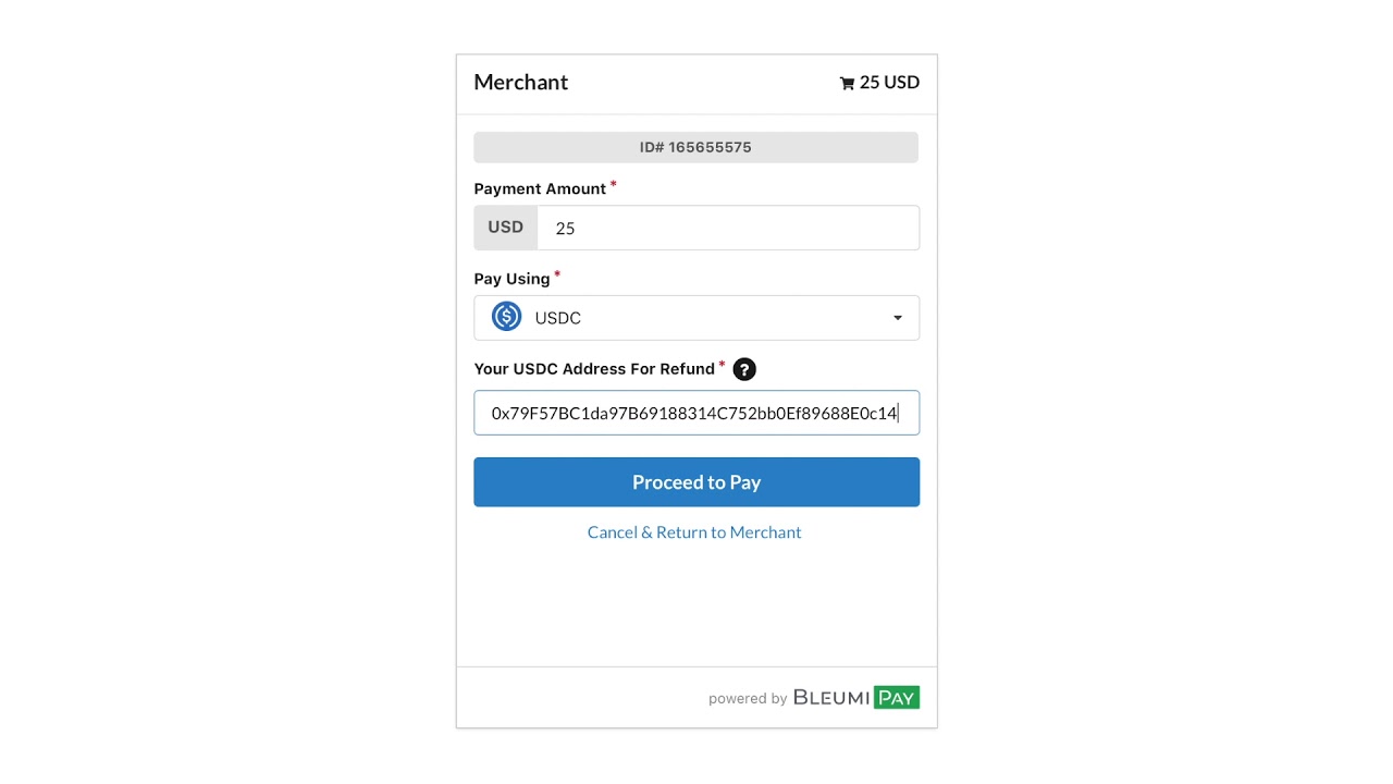 Bleumi Pay - Hosted Checkout - Demo