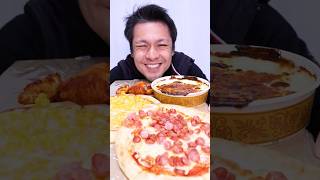 Casual Japanese style Italian dishes from Saizeriya mukbang!! Pizza, Spicy Chicken and Doria!