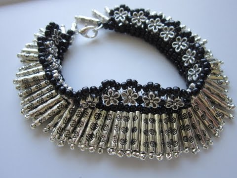 Bracelet with Metal Beads. Браслет из металлических бусин .