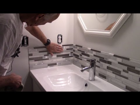 How To Instal Tile Backsplash In Bathroom