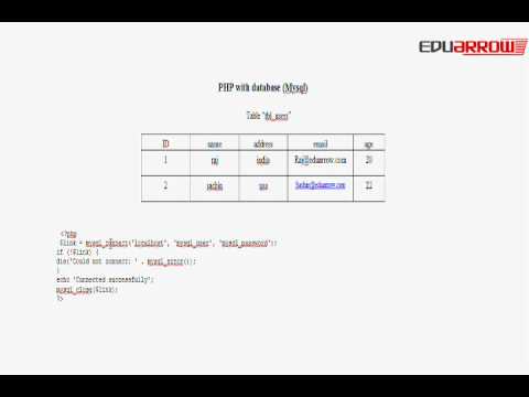 PHP with Database (Mysql)