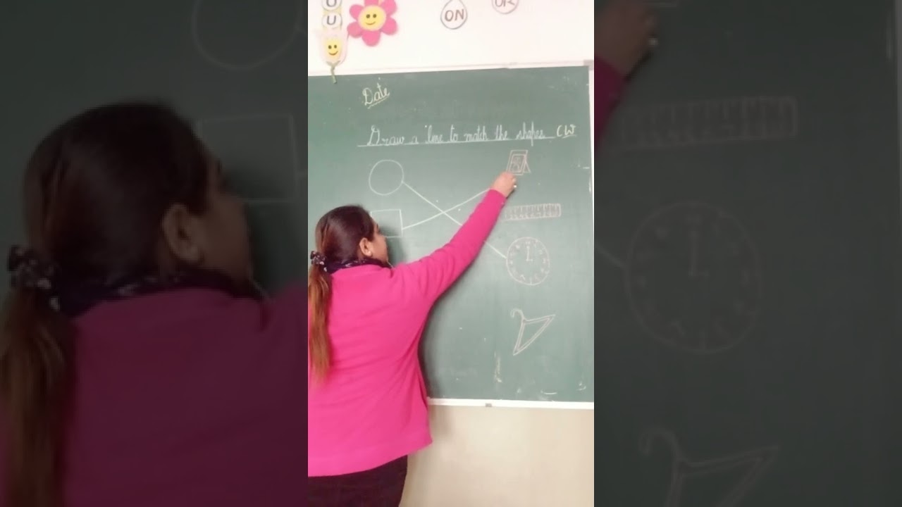 Draw a line to match the shapes