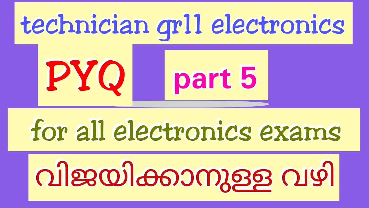 technician grade Electronics previous year question part 5 - YouTube
