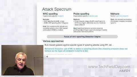 Cisco AL and ML for Endpoint Analytics and Detecting Spoofing Attacks