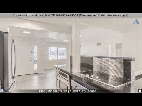 1980 Lansing Street, Aurora, CO home video tour