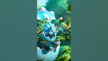 Baby Triceratops Watches a Butterfly 🦋 | Adorable Dino Loop Animation