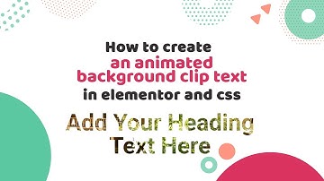 Animated Background text clipping effect with Elementor and Css - Avro
