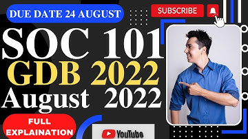 SOC101 GDB Solution 2022 / SOC101 GDB 2022 Solution / SOC 101 GDB solution spring 2022