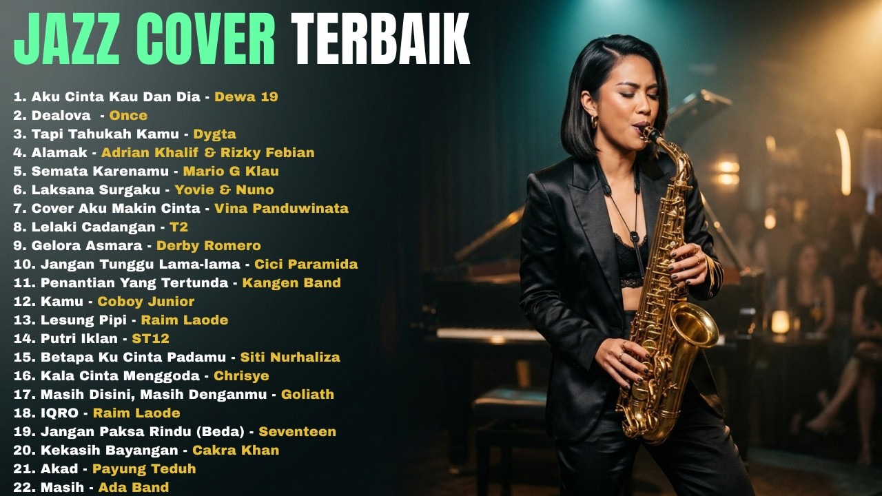 Midnight Smooth Jazz Indonesia 🎶 Lagu Hits Versi Cafe & Lounge