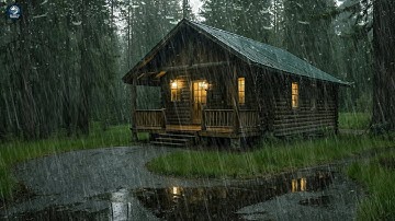 Sleep Instantly in Under 4 Minutes with Heavy Rainstorm & Big Thunder Sounds on Farm-House in Forest