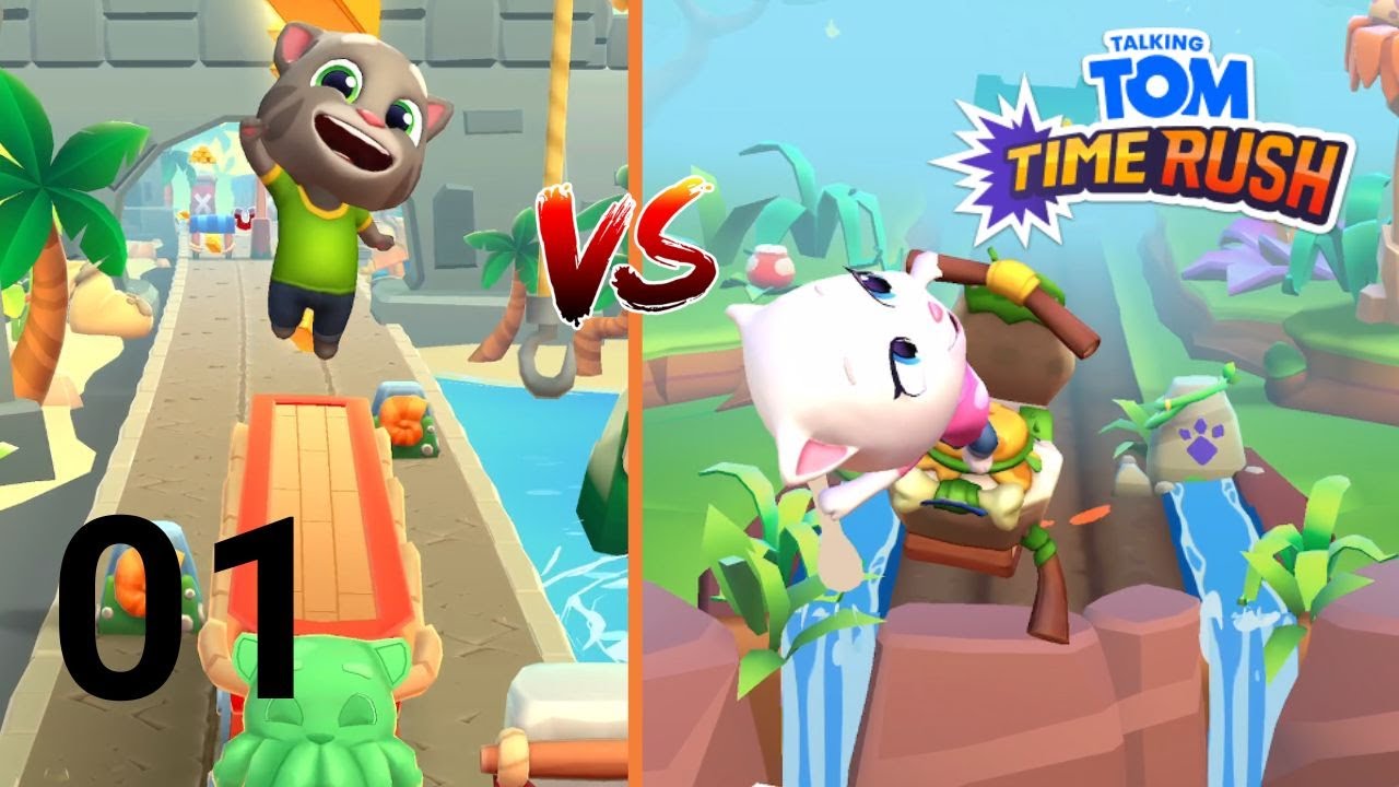 Talking Tom  Time Rush #1 - Tom VS Angela