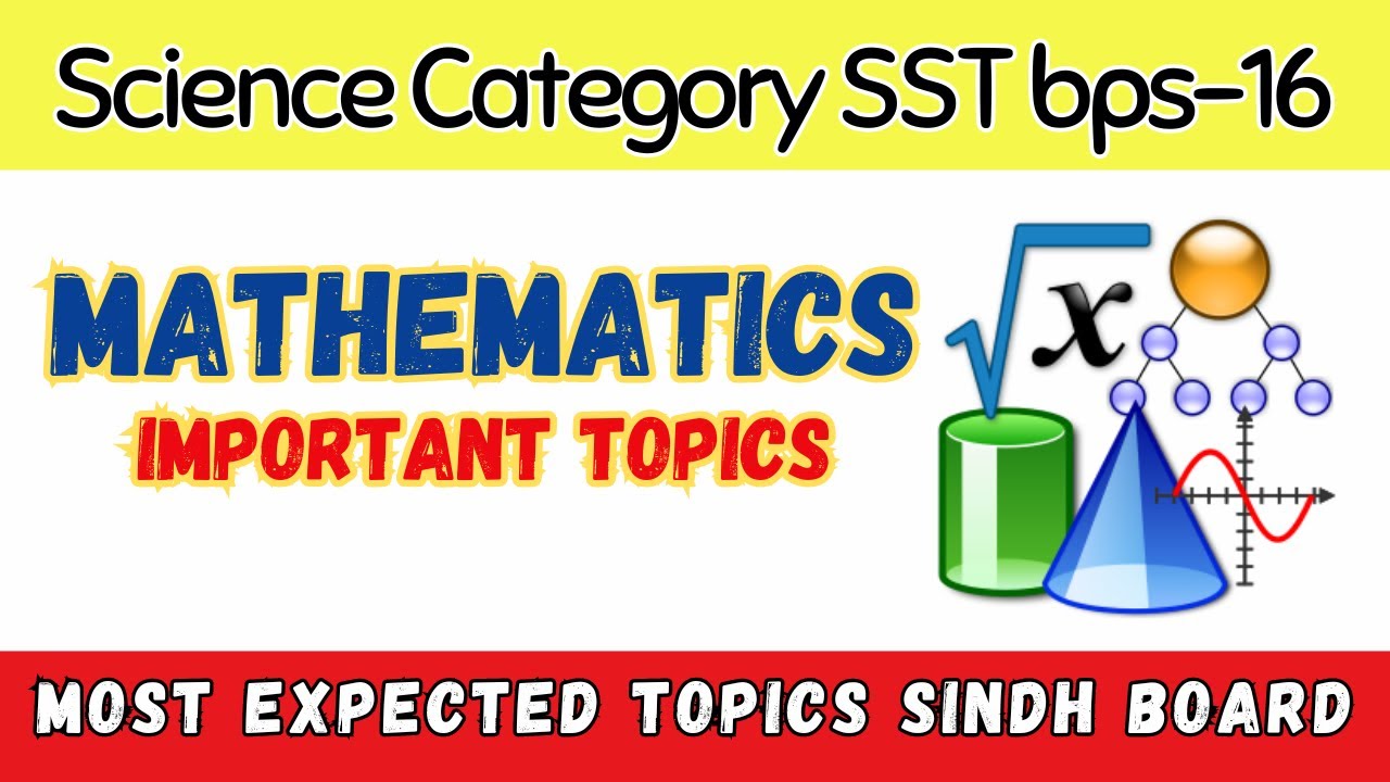 Important Topics Mathematics for SST | Science Category | Maths for SST ...