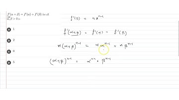 If  `f(x)=x^n, n` being a non-negative integer,then the values of  `n` for which `f^(prime)(al