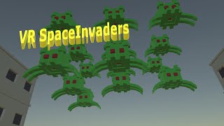 Battling the VR SpaceInvaders (PC VR game)