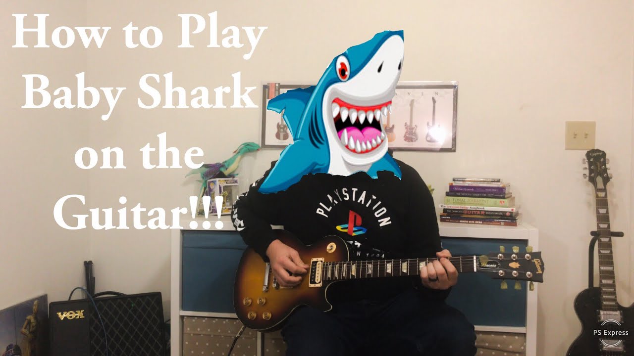 How to Play Baby Shark on the Guitar!! Doo doo doo do do