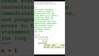 Famous break statement #shorts #python Net Worth