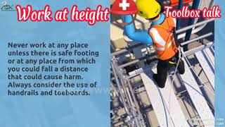 Work at Height Toolbox Talk