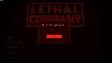 Lethal Company - Error! Could not get the lobby data. Are you offline? FIXED - An Error Occured