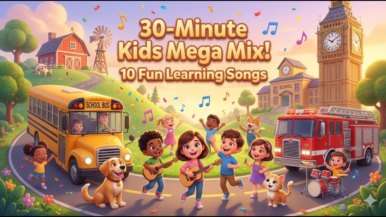 30 Minutes Fun Learning! Best Kids Songs Compilation 🎵 ABC, Numbers ...