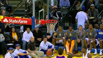03 27 2012   Lakers vs  Warriors   Andrew Bynum Stupid Three Point Attempt Then Gets Benched