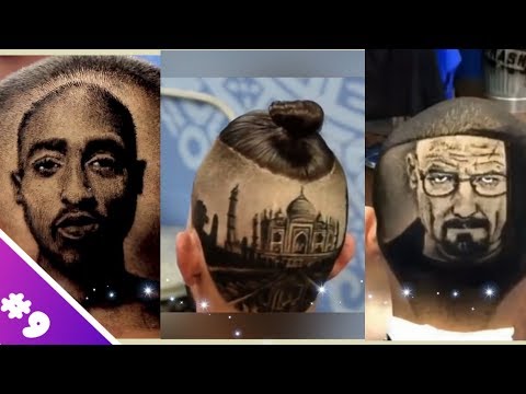 Nghệ Thuật Xăm Trên Tóc || Best Hair Tattoo 2018 || Đẳng Cấp Barber Kiểu Mỹ #9