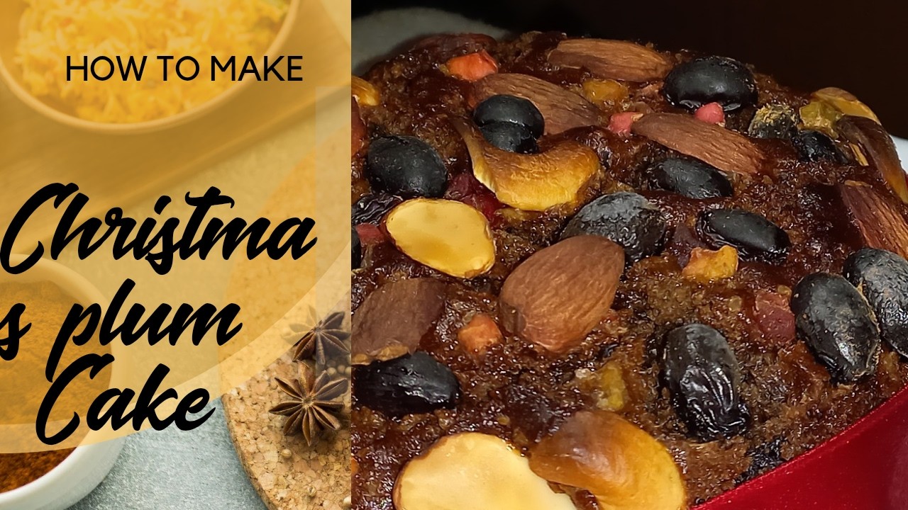 christmas plum cake recipe|christmas plum cake in microwave | क्रिसमस प्लम केक|