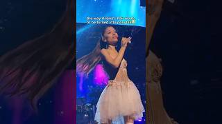 Ariana Grandes hair magically turning into ponytail