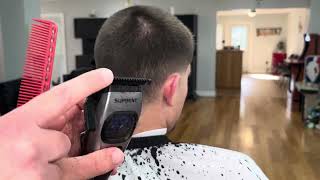 Simple Taper Using Suprent Gray Storm Clipper Trimmer Combo