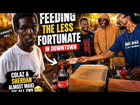 Feeding the less fortunate downtown with @Colazsmithtv was such a blessings/Sherdan almost me we cry
