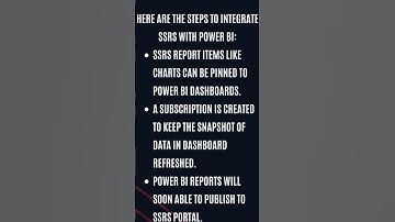 How can you assign SSRS with Power BI? #shorts