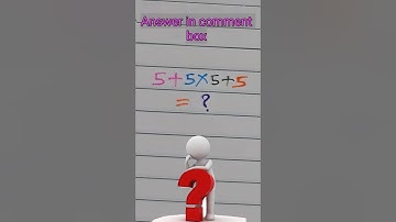 Answer the simple math question  (5+5×5+5=?) #youtubeshorts #trending #maths #mathematics #shorts