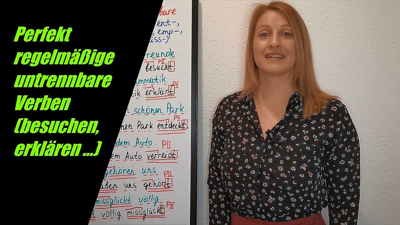 Perfekt (perfect tense) - regelmäßige untrennbare Verben (regular inseparable verbs) - A1/A2/B1