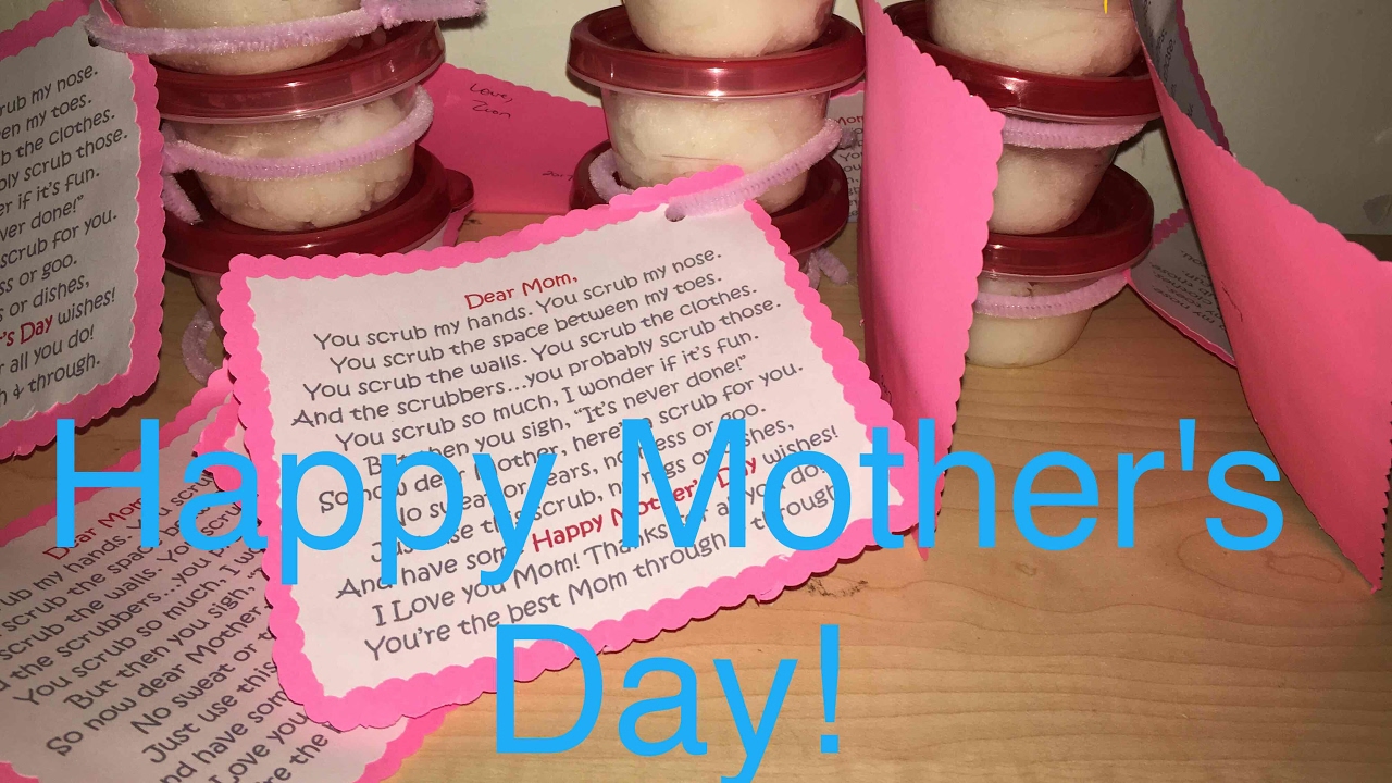 DIY Sugar Scrub Mother's Day Gift Idea For Children! YouTube