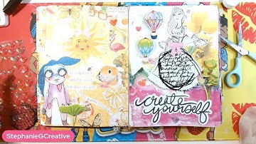 Composition Book Transformation | Junk Journal Art Page Tutorial