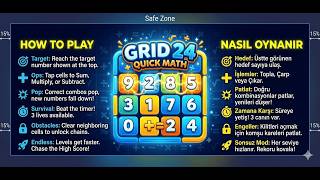 Grid 24: Quick Math - New Android Game screenshot 5