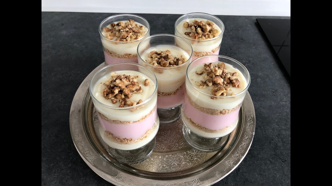 Bardakta Muhallebi Tatlisi//Glaskuchen//Sevalin Mutfagi - YouTube