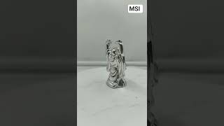 KA1021A // Perfect Leafing Buddha Silver Statue | 999 Pure Silver Buddha Murti |