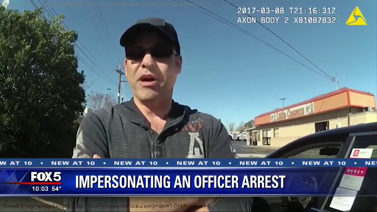 Police: Man arrested for saying he was officer during traffic stop