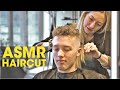 ASMR full relaxing haircut - high fade curls on top