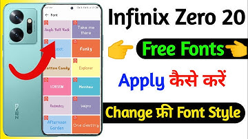 infinix zero 20 free fonts apply kaise kare | how to apply free font on infinix zero 20