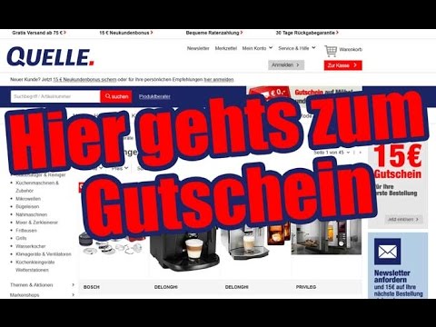 Quelle Gutschein - YouTube
