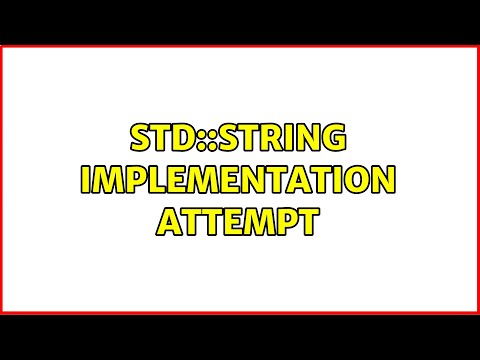 std::string implementation attempt