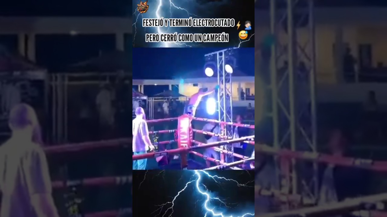 Festejó y terminó electrocutado ⚡️😱