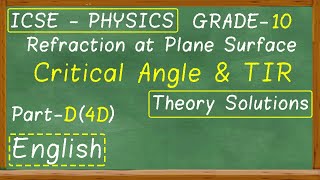 #selinapublications | Refraction | Critical Angle & Total Internal Reflection | Theory Solutions