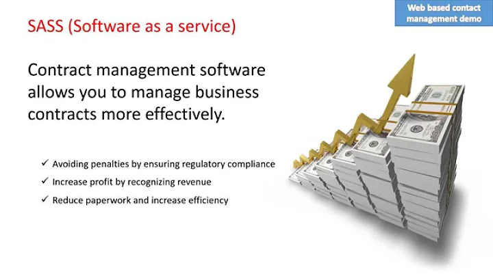 Web based contract management software demo
