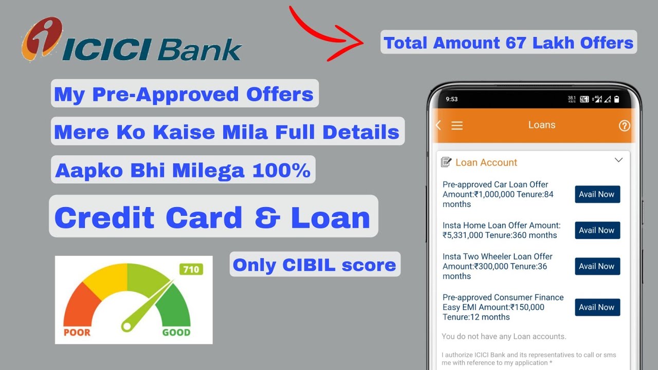 ICICI Bank PreApproved My Offers Credit Card Home Loan Car Loan