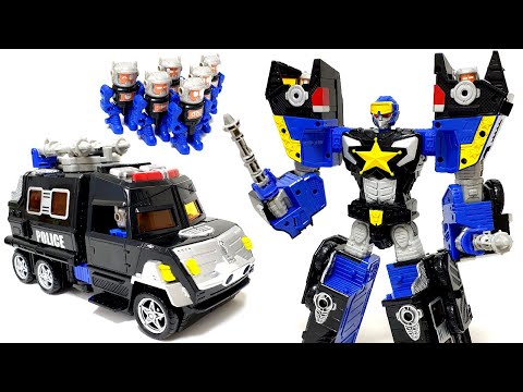 헬로카봇 시즌7 라이캅스 출동! 경찰차에서 로봇으로 변신 장난감 놀이
