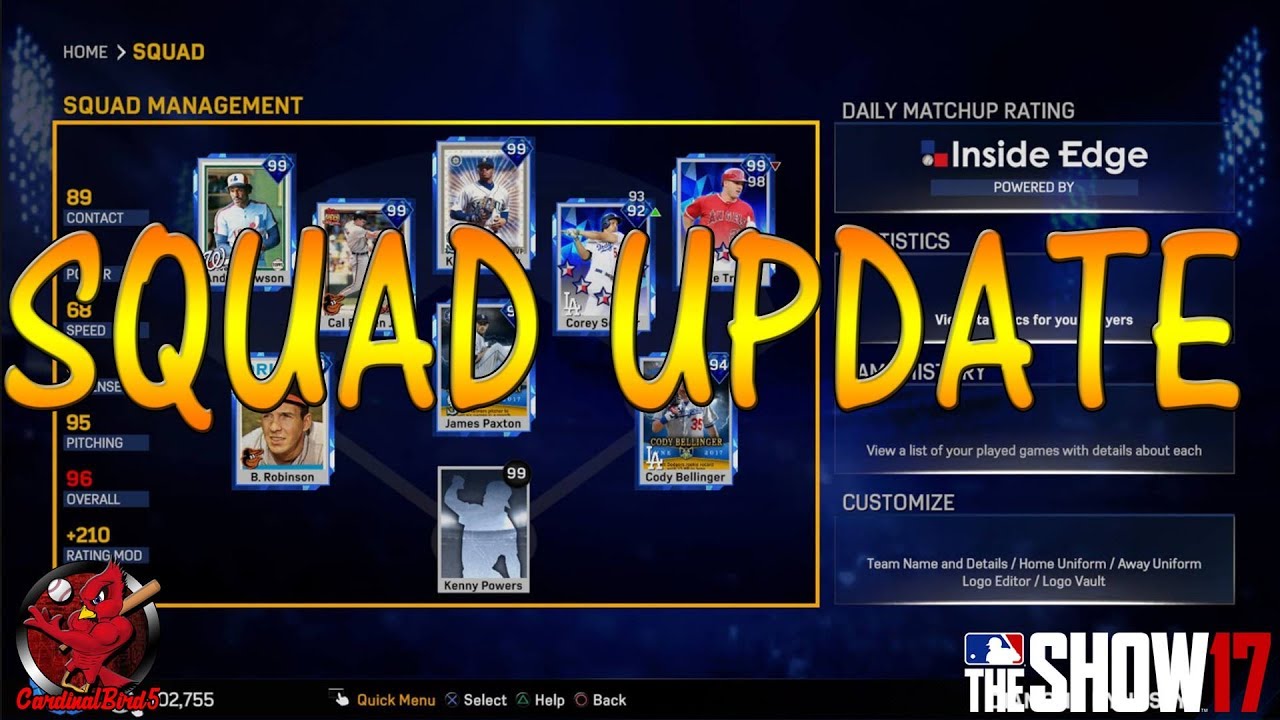 MLB The Show 17 | Squad Update | 99 Brooks Robinson, POTM Paxton, and more!